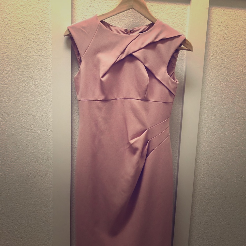 Adriana Papell sleeveless pink dress